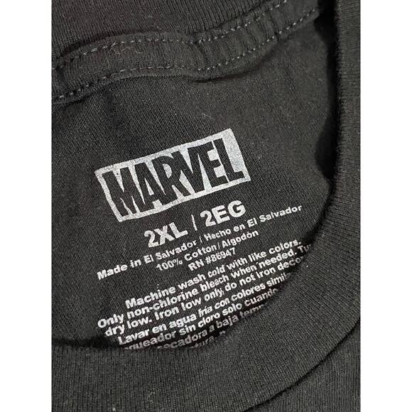 Marvel The Punisher Skull T-Shirt Men’s 2XL Black Graphic Tee Loose Fit - Picture 5 of 6